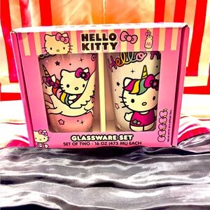 Hello kitty glass set